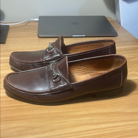 Allen Edmonds Brown Leather Loafers with Metallic Detail - Picture 4 of 8